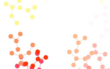 Light Red, Yellow vector texture with artificial intelligence concept.