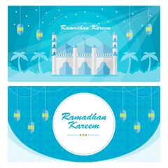 Set Of Ramadhan Kareem Banners