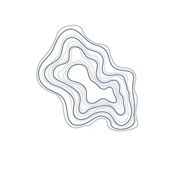 topographic map vector illustration abstract height lines isolated on a white background