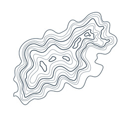 topographic map vector illustration abstract height lines isolated on a white background