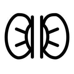 Kidney organ line icon. Kidneys symbol or sign.