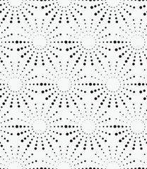  Vector seamless pattern. Stylish texture with figures from circles. Geometric lattice pattern.