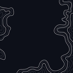 topographic map vector illustration abstract height lines isolated on a black background
