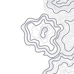 topographic map vector illustration abstract height lines isolated on a white background