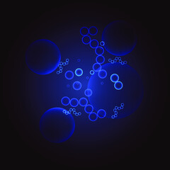 bacteria under a microscope vector realistic illustration