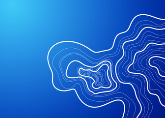 topographic map vector illustration abstract height lines isolated on a blue background