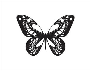 Butterfly silhouette vector illustration	