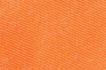 Orange canvas fabric texture background. Textile and decoration concept. Wallpaper and interior design