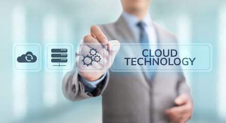 Fototapeta na wymiar Cloud technology computing networking data storage internet concept.
