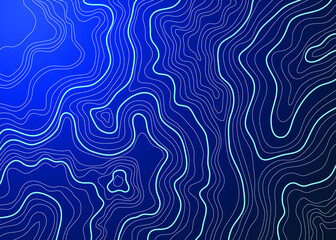 topographic map vector illustration abstract height lines isolated on a blue background
