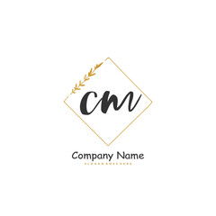 C M CM Initial handwriting and signature logo design with circle. Beautyful design handwritten logo for fashion, team, wedding, luxury logo.