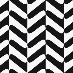  Vector seamless pattern. Modern stylish texture with wavy stripes. Geometric abstract background.