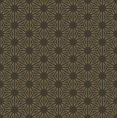 Fototapeta premium Retro vintage Chinese traditional pattern seamless background tirangle geometry star cross flower frame line
