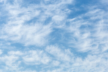 Clouds in windy weather.