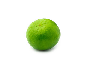 Lemon green isolated on white background with clipping path