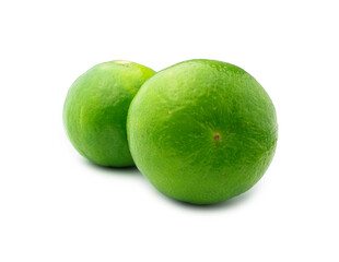 Lemon green isolated on white background with clipping path