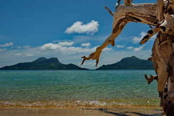 Malaysia. The coast of one of the many reef Islands along the East coast of Borneo.