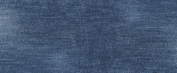 Old used blue denim texture banner