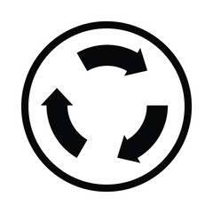 roundabout sign, circle, circular and round, traffic sign vector