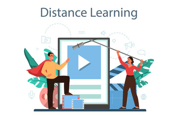 Sound engineer online service or platform. Music production