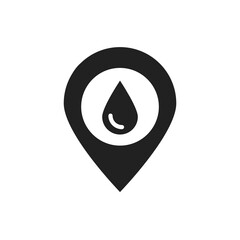 Blood bank location black glyph icon. Transfusion,donation, charity concept. Pictogram for web, mobile app, promo. UI UX design element.