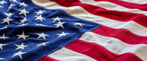 Fototapeta na wymiar USA flag, US of America sign symbol background, closeup view
