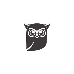 Fototapeta premium cute silhouette vector black owl