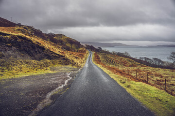 A road to nowhere in Isle of Mull, Scotland.