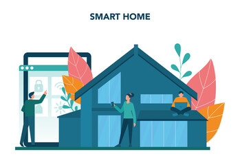 Smart home concept. Idea of wireless technology and automation.