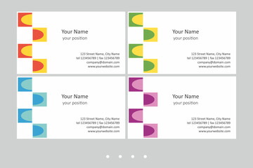 Business card template. Simple abstract style.
