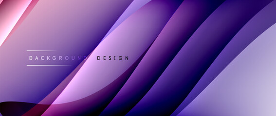 Fluid gradient waves with shadow lines and glowing light effect, modern flowing motion abstract background for cover, placards, poster, banner or flyer