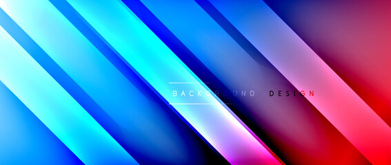 Bright gradient neon lines abstract background