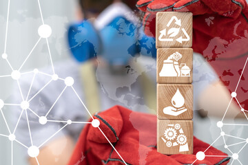 Environmental Industrial Modern Technology. Sustainable Industry Environment Save Concept.