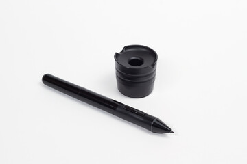 Graphic tablet on white background