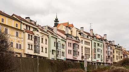 Naklejka na ściany i meble facade decoration color in bratislava