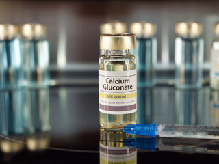 Vial of Calcium Gluconate and syringe