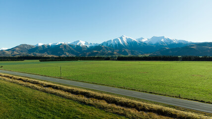 Beautiful highway road with mountain in rural on day time.