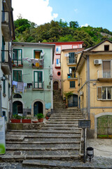 Old houses in the old town of Campagna in the province of Salerno, Italy.