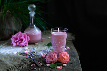 moon milk, pink milk
