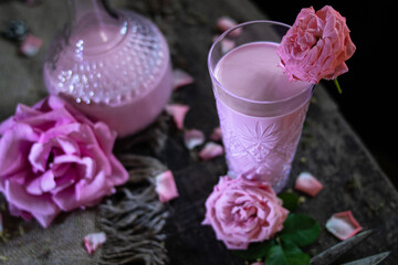 moon milk, pink milk
