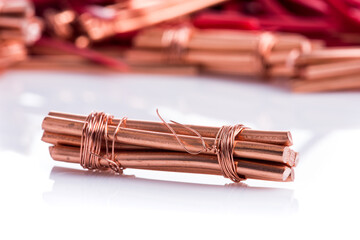 Scrap of copper wire, secondary raw material industry
