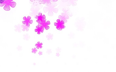 Light Pink vector abstract design with flowers.