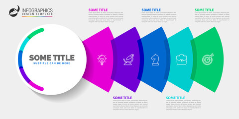 Infographic design template. Creative concept with 5 steps