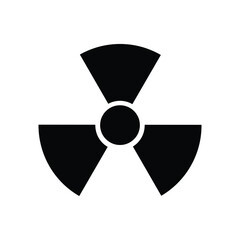 Radioactive Danger Vector Radiation Warning Sign Toxic Nuclear Icon Black Illustration