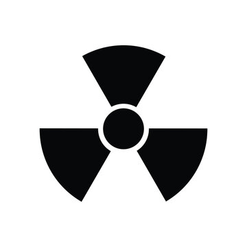 Radioactive Danger Vector Radiation Warning Sign Toxic Nuclear Icon Black Illustration