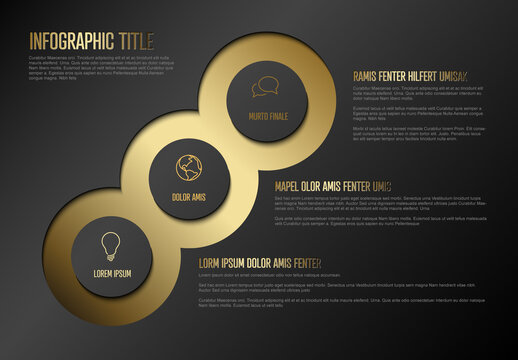 Three Golden Elements Infographic Layout