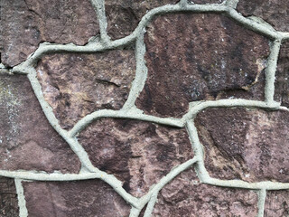 Stone mosaic brown wall texture