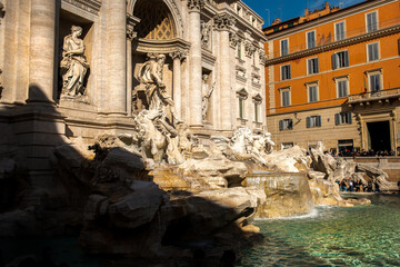 Famous and one of the most beautiful fountain of Rome - Trevi Fountain (Fontana di Trevi). Italy. © Kamil_k2p