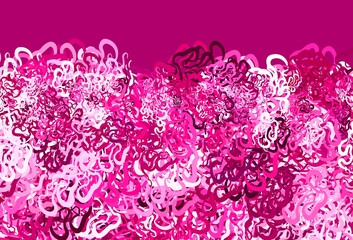Fototapeta premium Light Pink vector background with wry lines.
