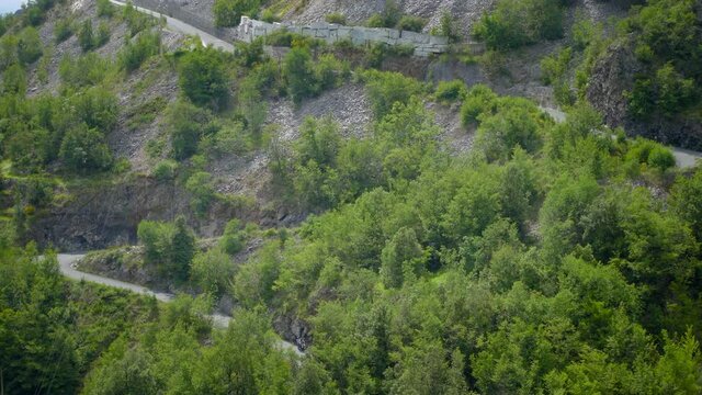 Carrara, Italy: Colonnata quarries, famous village in Apuan Alps for extraction of marble and pork fat delicacy (lard, bacon) called Lardo di Colonnata